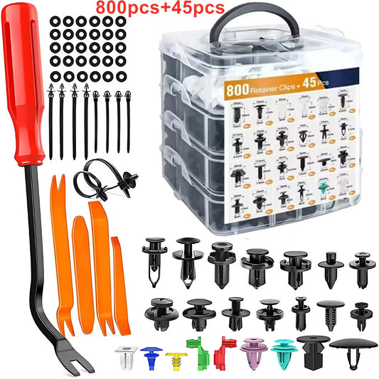 Car Retainer Clips & Fastener Remover Box Set