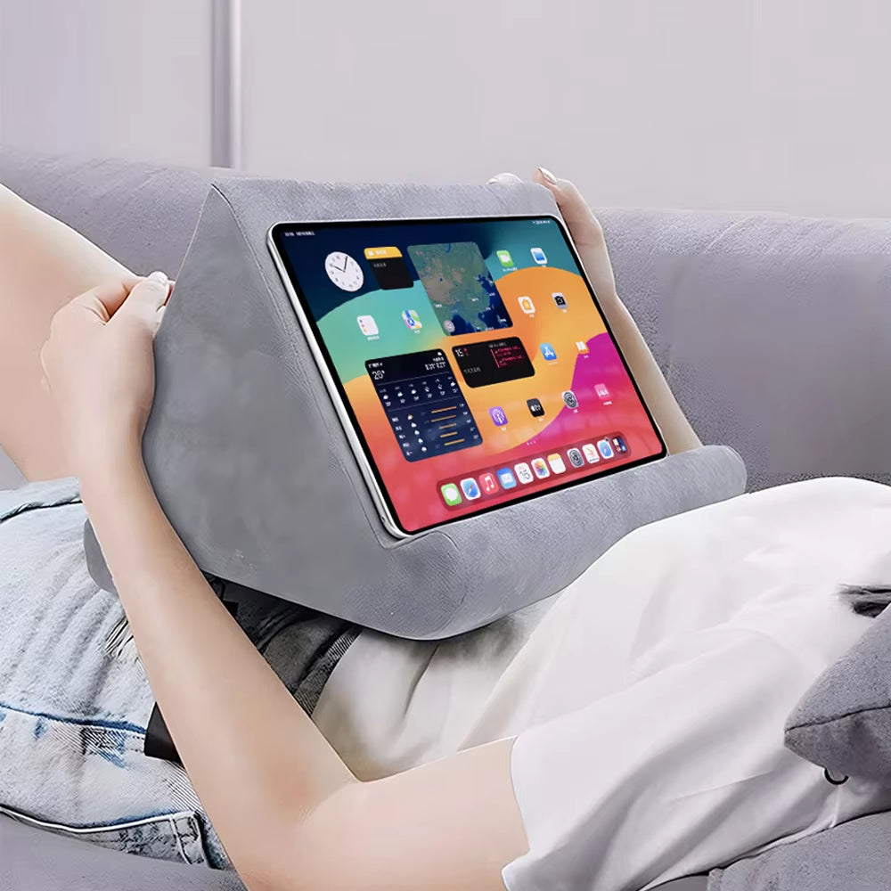 When you sit on the sofa and watch a computer or tablet, The Foldable Tablet Pillow Stand can help you have a better experience.